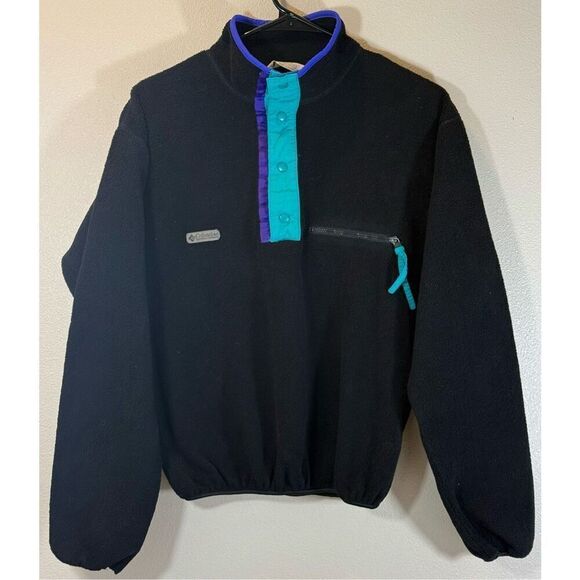 Vintage 90’s Columbia Polar Fleece Pullover; Made in USA Men’s Small - Picture 1 of 10